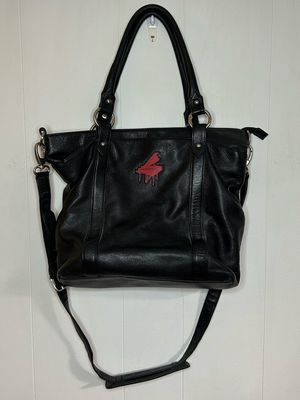 Levenger Fine Leather Tools “Carnegie Hall” Purse With Strap Black